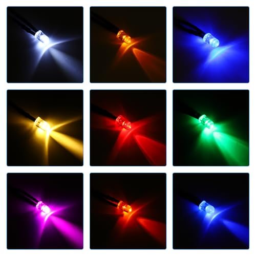 3mm Yellow Green LED Diode Light 24V DC Pre Wired view 4