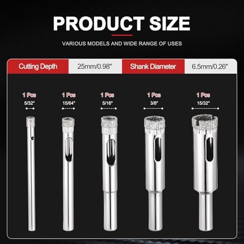 4-12mm Glass Diamond Hole Saw Set 5/32" view 2