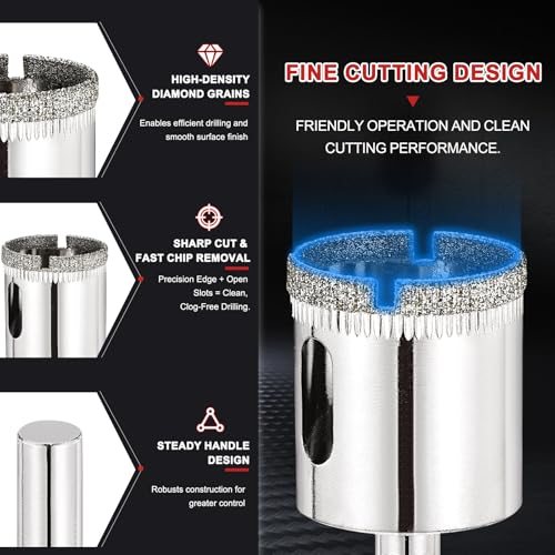 4-12mm Glass Diamond Hole Saw Set 5/32" view 4