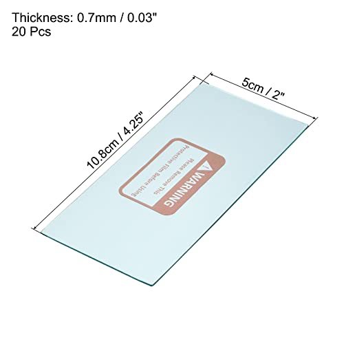 4.25 x 2 Inch Welding Protection Lens, 20 Pack Transparent Protective view 2