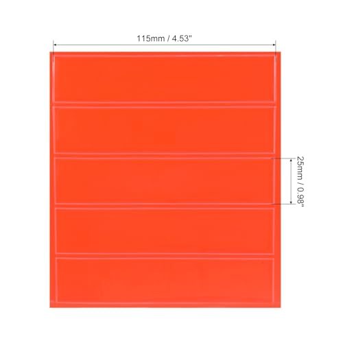 4.5 x 1 Inch Safety Reflective Stickers, 10Pcs Adhesive Night Warning view 2