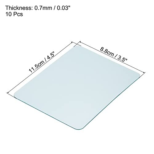 4.5 x 3.5 Inch Welding Protection Lens Round Angle Clear 10pcs view 2