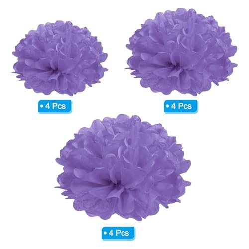 4"/6"/8" Tissue Pom Poms Flowers, 12 Pack Paper Flower Ball view 3