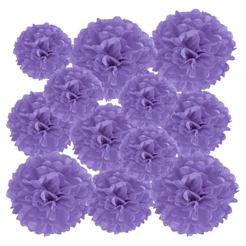4"/6"/8" Tissue Pom Poms Flowers, 12 Pack Paper Flower Ball — PATIKIL