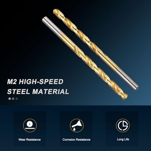 4.7mm Drill Bit M2 High-Speed Steel 135° TiN Coated 2Pcs view 3