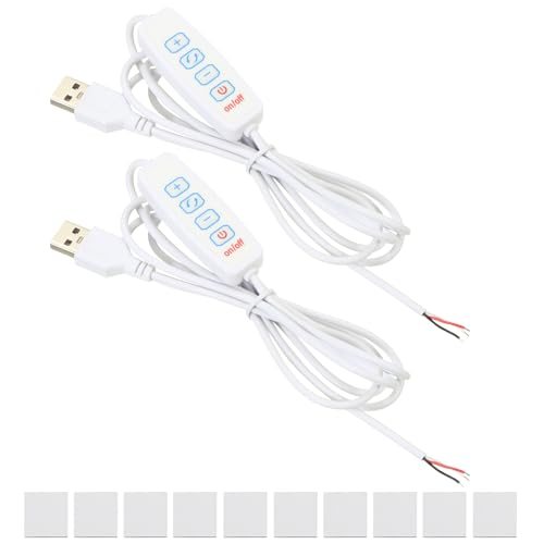 4.92ft LED Strip Dimmer Switch 2set DC 5V Button USB Inline Switch — PATIKIL