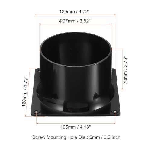 4" Duct Connector Flange 4Pack Dryer Vent Wall Plate Square view 2