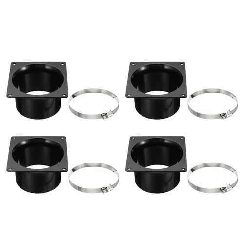 4" Duct Connector Flange 4Pack Dryer Vent Wall Plate Square — PATIKIL