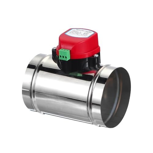 4" Duct Damper, Stainless Steel Motorized Adjustable HVAC Volume Dampers — PATIKIL