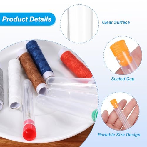 4" Length Plastic Sewing Needle Storage Holder, 15 Pcs Portable Matte view 3