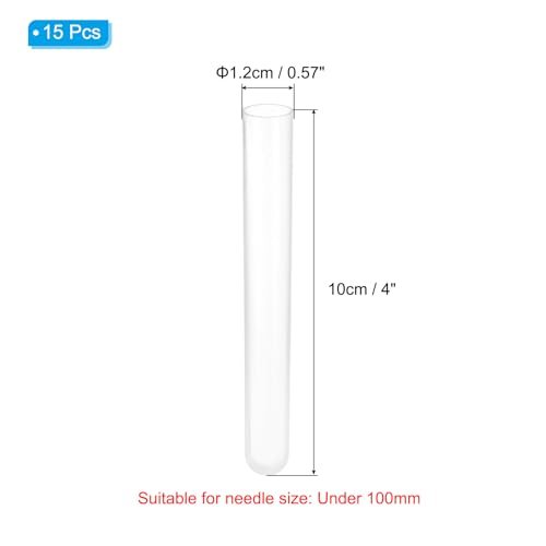 4" Length Plastic Sewing Needle Storage Holder, 15 Pcs Portable Matte view 2