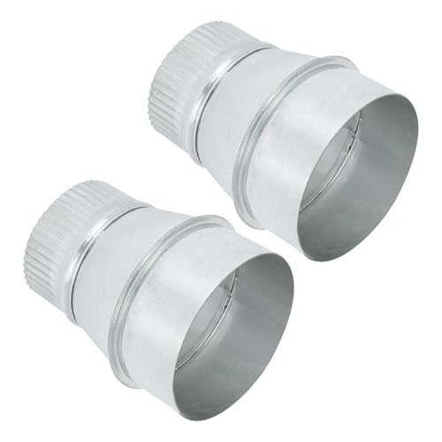 4" to 3" Duct Reducer 2Pcs Galvanized Steel Round Air Duct Reducer — PATIKIL