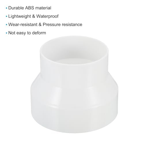 4" to 3" Duct Reducer Connector Ducting Adapter ABS Plastic 4pcs view 4
