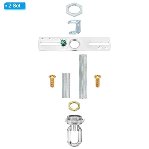 4" Universal Light Fixture Cross Bar Kit, 2set 1/4 IP Center Ceiling view 3