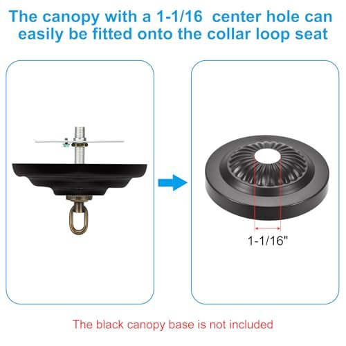 4" Universal Light Fixture Cross Bar Kit, 2set 1/4 IP Center Ceiling view 4