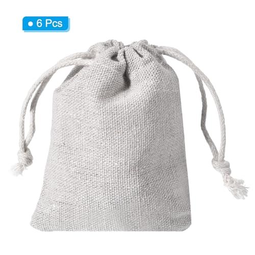 4"x3" Coin Sacks Bag Transit Canvas Money Bags Style 1 White 6Pcs view 3