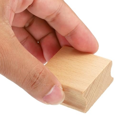 40x40mm Blank Wood Rubber Stamp Mounts, 10 Pack Wooden Rubber Stamp view 4