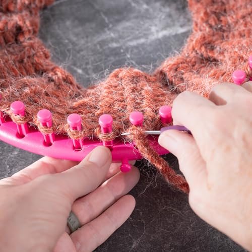 41 Hooks Round Knitting Loom Machines Kit, 29cm OD Darning Weave Tool view 5