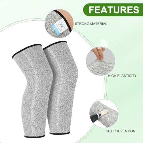 42cm Cut Resistant Leg Sleeves, 1 Pair HPPE Protective, Leg Protectors view 3