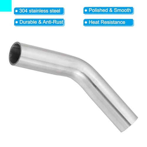 45 Degree Bend Elbow Sanitary Exhaust Pipe 3/4" OD view 3