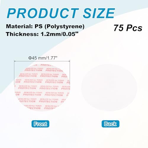 45mm/1.77" Foam Lid Liner Adhesive Pressure Sensitive Seals view 2