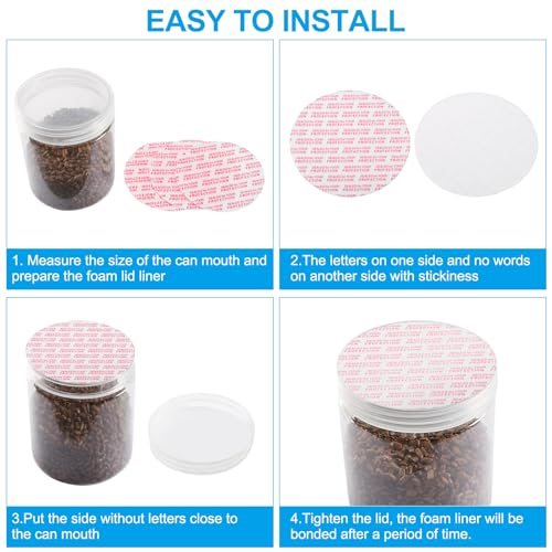 45mm/1.8" Foam Lid Liner PS Foam Resistant Tamper White Red, Pressure view 5