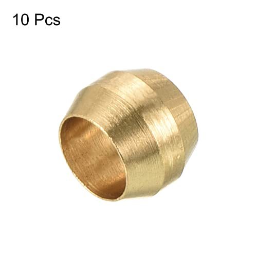 4mm Tube Brass Compression Sleeve Ferrules, 10 Pack Brass Fittings view 3