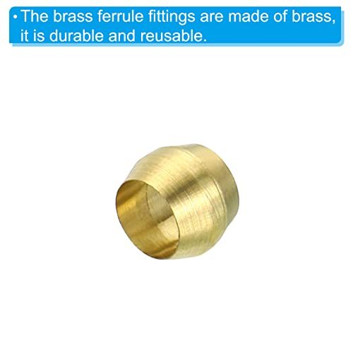4mm Tube OD Brass Compression Sleeves Ferrules view 5