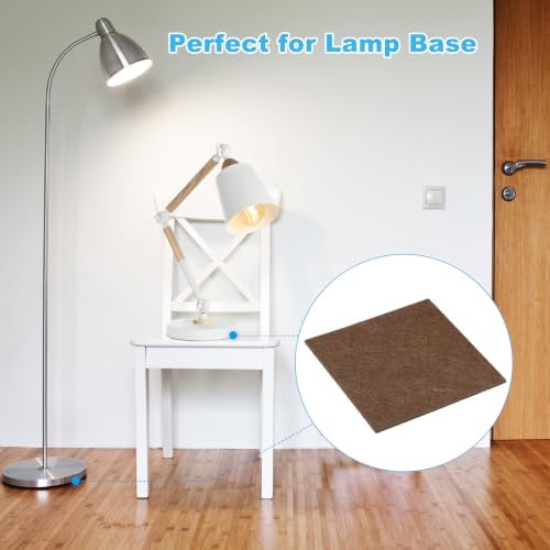 4x4 Inch Square Coffee Felt Furniture Pad, 5 Pack, Anti-Scratch view 5
