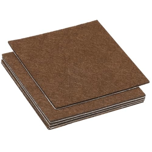 4x4 Inch Square Coffee Felt Furniture Pad, 5 Pack, Anti-Scratch — PATIKIL