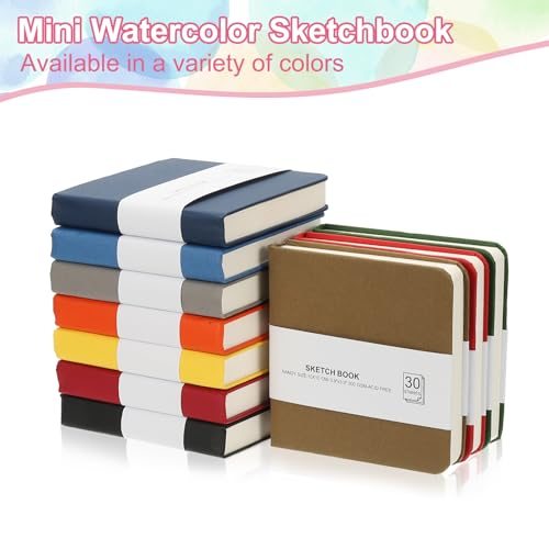 4x4 Watercolor Paper Sketchbook, 3Pcs 30 Sheet 300GSM/203lb Acid Free view 4