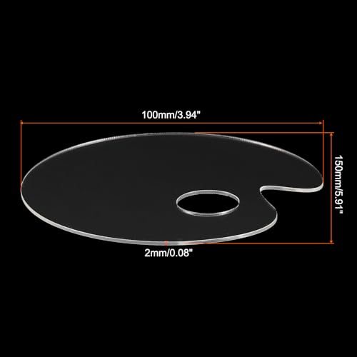 4x6x0.08" Makeup Mixing Tray, 20 Pack Acrylic Mixing Palette Oval Paint view 2
