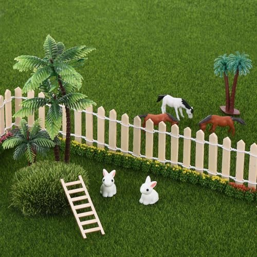 5.1" Miniature Plastic Coconut Palm Tree Mini Tree Green view 5