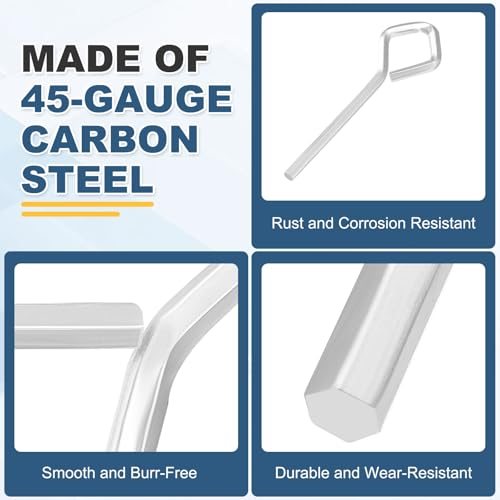 5/32" Hex Key Hex Dogging Key Rhombus Standard Hexagon Wrench 8Pcs, Door view 3
