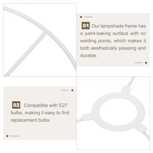 5.5 Inch Lamp Shade Ring, 3 Set Lamp Shade Frame view 4