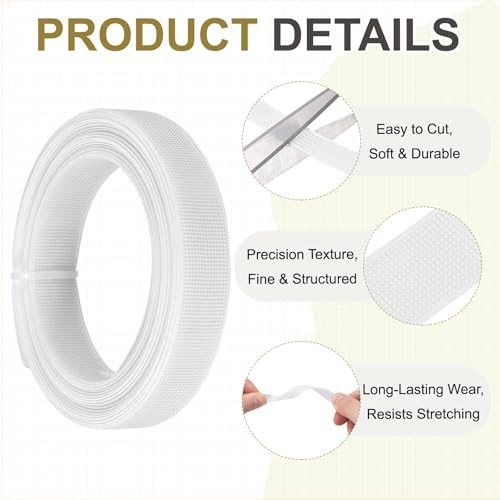 5.5 Yards Polyester Boning Sewing 20mm Sew-Through Low Boning White view 3