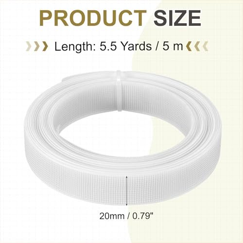 5.5 Yards Polyester Boning Sewing 20mm Sew-Through Low Boning White view 2