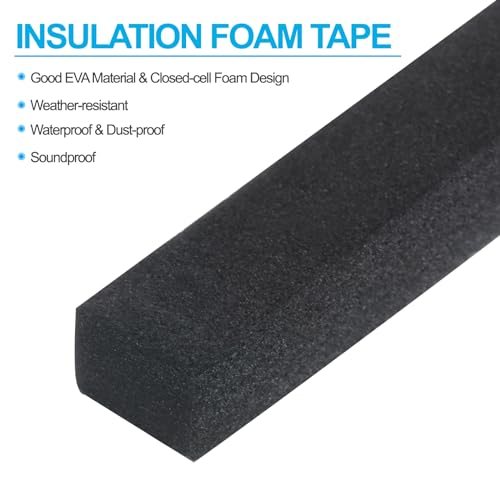 5/8" W x 3/8" T x 6.6Ft Insulation Foam Tape, 2 Rolls Self-Adhesive EVA view 3