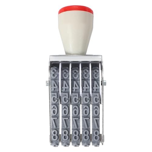 5 Digits Roller Stamp Personalized 7.5mm Number 0-9 Symbol Rolling, Stamp — PATIKIL