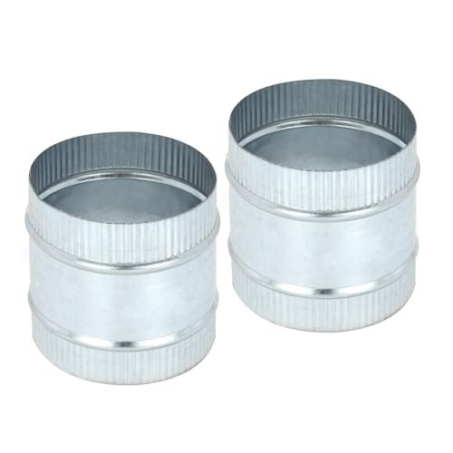 5 Inch Duct Connector Coupling, 2 Pcs Galvanized Steel Straight Dryer — PATIKIL
