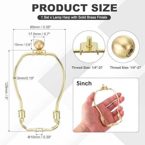 5 Inch Lamp Harp Kit view 2