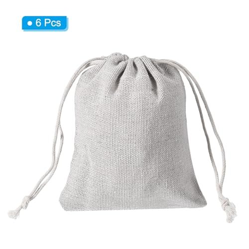 5"x4" Coin Sacks Bag Transit Canvas Money Bags Style 1 White 6Pcs view 3