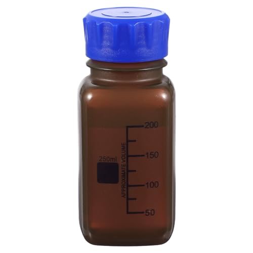 500ml Media Storage Bottles, Brown, Plastic Square Thickened — PATIKIL