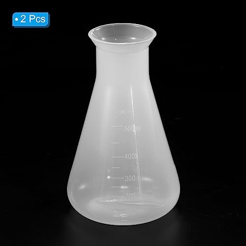 500ml Plastic Erlenmeyer Flask, 2 Pack Wide Mouth Conical Flask view 3