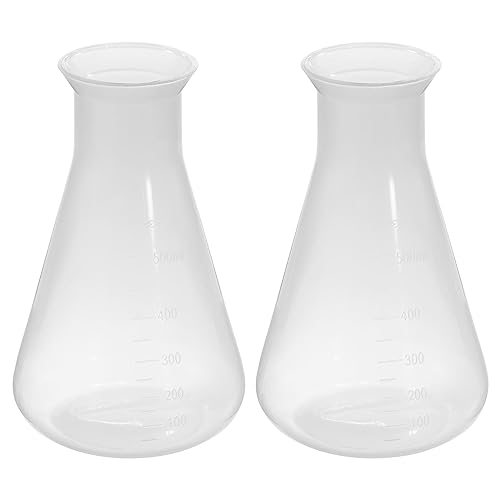 500ml Plastic Erlenmeyer Flask, 2 Pack Wide Mouth Conical Flask — PATIKIL