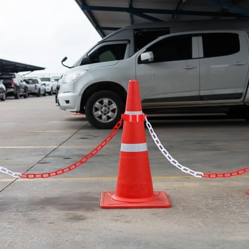 50Ft Plastic Chain Safety Barrier, Safety Chain Links Crowd Control view 4