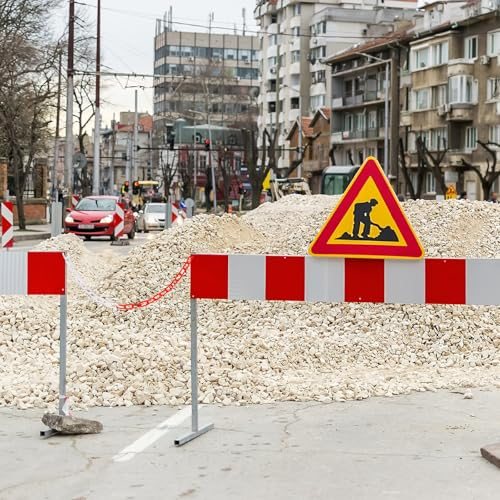 50Ft Plastic Chain Safety Barrier, Safety Chain Links Crowd Control view 5