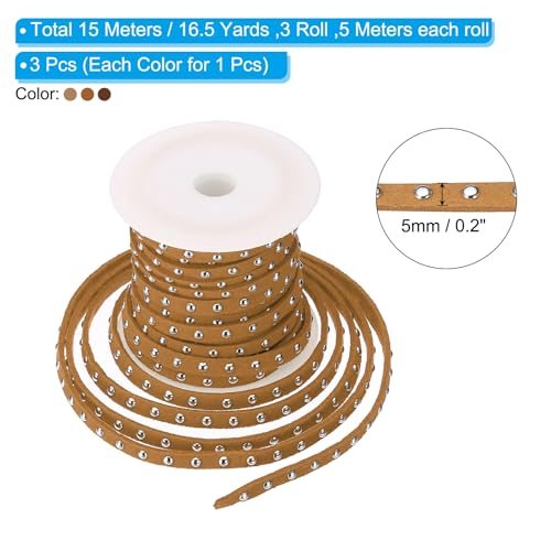 50ft Studded Faux Suede Cord Rope view 2
