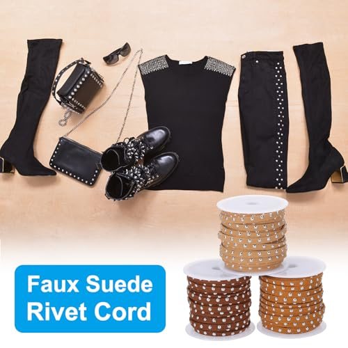 50ft Studded Faux Suede Cord Rope view 4