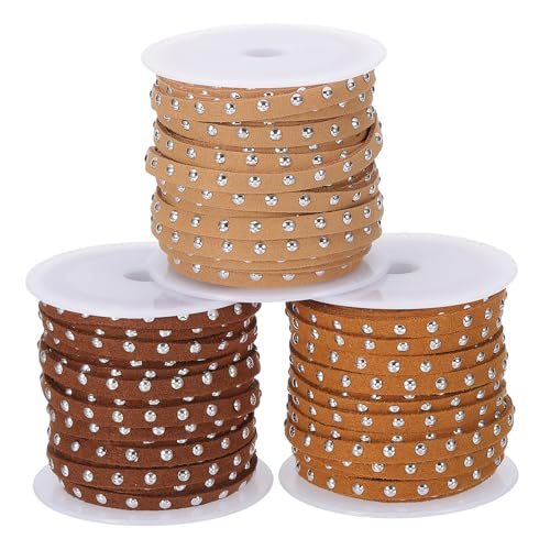 50ft Studded Faux Suede Cord Rope — PATIKIL
